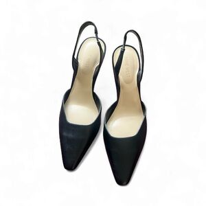 Nine West Elegant Black Slingback Heels